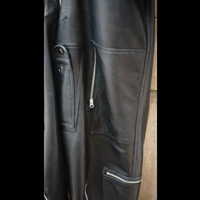 画像13: ２０２５AW　ご予約商品　FINE CREEK  MOSSIR  ALBERT　ウォッシャブルレザーレザーつなぎ　　BLACK