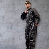 ２０２５AW　　FINE CREEK  MOSSIR  ALBERT　ウォッシャブルレザーレザーつなぎ　　BLACK