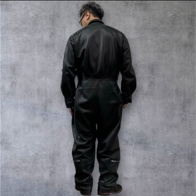 画像27: ２０２５AW　　FINE CREEK  MOSSIR  ALBERT　ウォッシャブルレザーレザーつなぎ　　BLACK