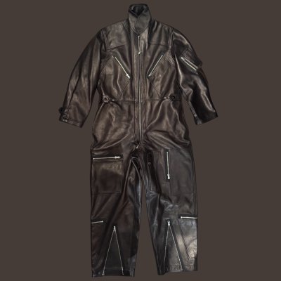 画像2: ２０２５AW　　FINE CREEK  MOSSIR  ALBERT　ウォッシャブルレザーレザーつなぎ　　BLACK