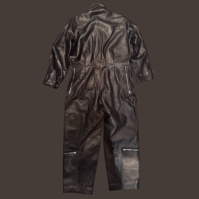 画像3: ２０２５AW　　FINE CREEK  MOSSIR  ALBERT　ウォッシャブルレザーレザーつなぎ　　BLACK