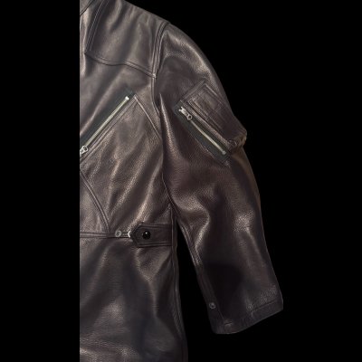 画像4: ２０２５AW　　FINE CREEK  MOSSIR  ALBERT　ウォッシャブルレザーレザーつなぎ　　BLACK