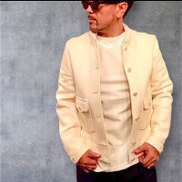 FINE CREEK&CO ファインクリーク・アンド・コー  Joseph JacketDeer ジョセフジャケット鹿革　コサックジャケット　ホワイト