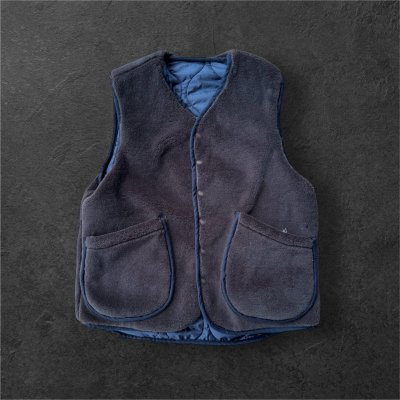 画像3: CUSHMAN　クッシュマン QUILTING&FUR　REVERSIBLE BOA VEST BLACK/BROWN