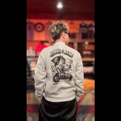 画像7: CUSHMAN(クッシュマン）PRINT SET IN SLEEVE　（HELLonWHEEL)スウェット MIX BEIGE