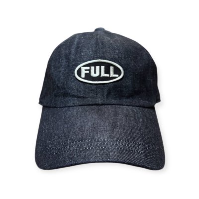 画像2: FULL COUNT フルカウント　6PANEL DENIM F BASEBALL CAP FULLパッチ　INDIGO/BLACK