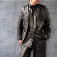 他の写真3: FINE CREEK  MOSSIR  GOOD MAN 　ウォッシャブルレザーシャツ　　BLACK