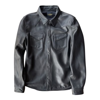 画像2: FINE CREEK&CO/ファインクリークアンドコーHank シープスキンウェスタンシャツ BLACK