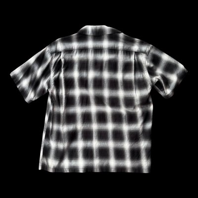 画像3: CUSHMAN クッシュマン　 OMBRE CHECK SHIRT    BLACK/WHITE