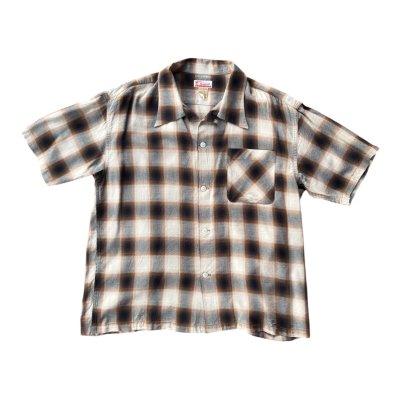画像2: CUSHMAN クッシュマン　 OMBRE CHECK SHIRT    BROWN/WHITE