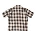 画像3: CUSHMAN クッシュマン　 OMBRE CHECK SHIRT    BROWN/WHITE (3)