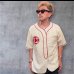 画像1: CUSHMANクッシュマン　COTTON FLANNEL BASEBALL SHIRT   OFF  WHITE/RED (1)