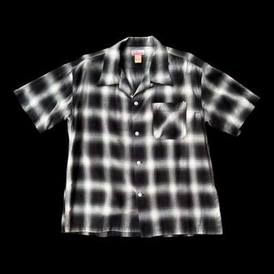 画像2: CUSHMAN クッシュマン　 OMBRE CHECK SHIRT    BLACK/WHITE