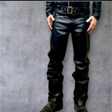 BOOTES  HOOV  TAPERED TYPE　ウォッシャブルレザーパンツ　　BLACK