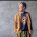 画像1: FULL COUNT フルカウント　Kid Mohair Cardigan  Black　Lit BROWN (1)