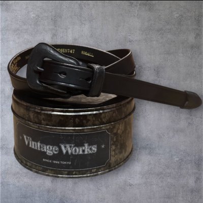 画像1: VintageWorks ヴィンテージワークス　ウエスタンベルト　ブラックバックル　　ＢＬＡＣＫ