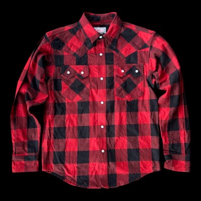 画像2: ＣＵＳＨＭＡＮ　クッシュマン　BUFFALO CHECK WESTERN SHIRT　ネルウエスタンシャツ　