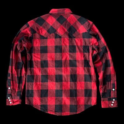 画像3: ＣＵＳＨＭＡＮ　クッシュマン　BUFFALO CHECK WESTERN SHIRT　ネルウエスタンシャツ　