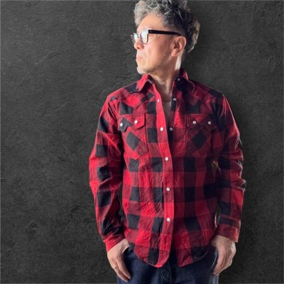 画像10: ＣＵＳＨＭＡＮ　クッシュマン　BUFFALO CHECK WESTERN SHIRT　ネルウエスタンシャツ　