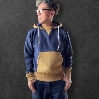 画像21: CUSHMAN(クッシュマン）TWO TONE SWEAT PARKA  後付けフードツートンカラー