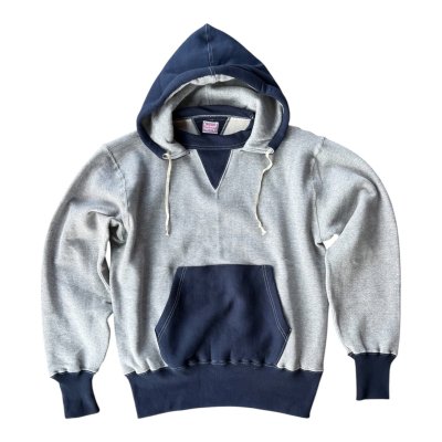 画像7: CUSHMAN(クッシュマン）TWO TONE SWEAT PARKA  後付けフードツートンカラー