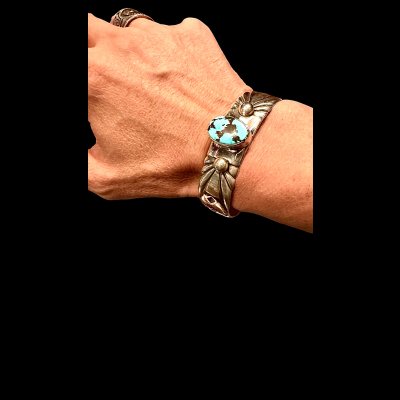 画像5: INDIANJEWELRY  Cippy Crazy Horse(シッピー クレイジーホース) インディアンジュエリー　ゴッドバーターコイズバングル　ブレス