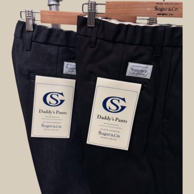 画像1: Sugar & Co.シュガーアンドカンパニー ダディーズ パンツWide BLACK　INDIGO