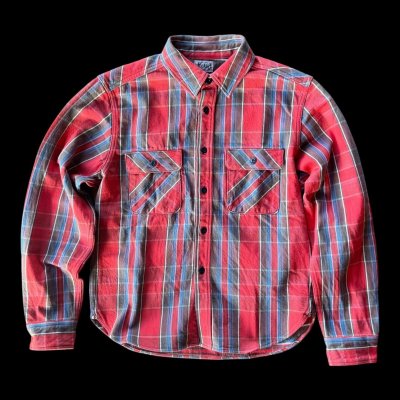 画像3: JELADOジェラード Unionworkers Shirts(ユニオンワーカーズシャツ) ショート丈  トマトレッドsize１８