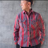 JELADOジェラード Unionworkers Shirts(ユニオンワーカーズシャツ) ショート丈  トマトレッドsize１８