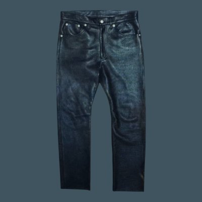 画像3: BOOTES    HOCK  　PIPED STEM TYPE　ウォッシャブルレザーパンツ　　BLACK