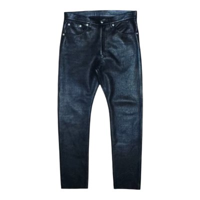 画像2: BOOTES  HOOV  TAPERED TYPE　ウォッシャブルレザーパンツ　　BLACK