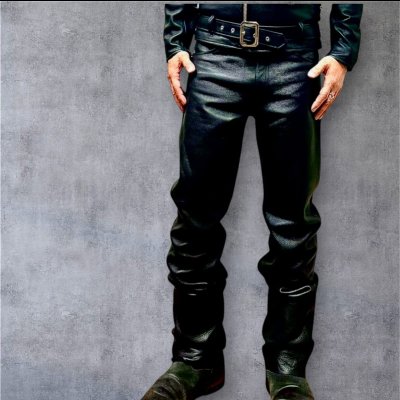 画像1: BOOTES  HOOV  TAPERED TYPE　ウォッシャブルレザーパンツ　　BLACK