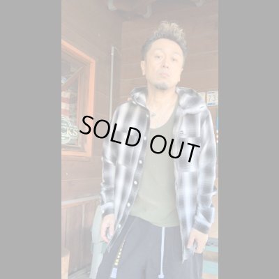 画像10: BranchWorks ブランチワークス　チェックフードシャツ　BLACK　ブラック