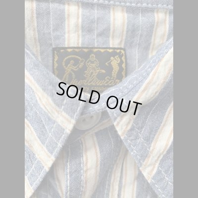 画像3: ＣＵＳＨＭＡＮ　クッシュマン　ＳＴＲＩＰＥ　ＷＯＲＫ　ＳＨＩＲＴＳ　ストライプワークシャツ　ＢＬＵＥ