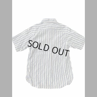 画像2: ＣＵＳＨＭＡＮ　クッシュマン　ＳＴＲＩＰＥ　ＷＯＲＫ　ＳＨＩＲＴＳ　ストライプワークシャツ　ＢＬＵＥ