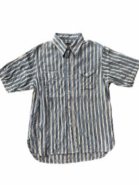 ＣＵＳＨＭＡＮ　クッシュマン　ＳＴＲＩＰＥ　ＷＯＲＫ　ＳＨＩＲＴＳ　ストライプワークシャツ　ＢＬＵＥ