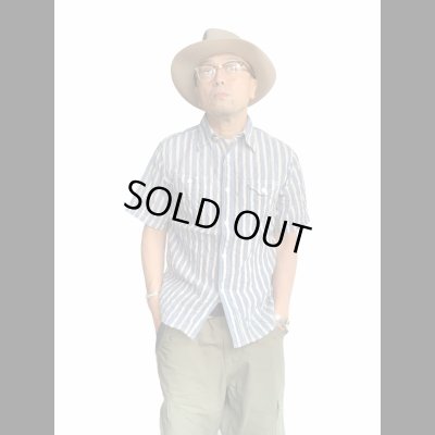 画像7: ＣＵＳＨＭＡＮ　クッシュマン　ＳＴＲＩＰＥ　ＷＯＲＫ　ＳＨＩＲＴＳ　ストライプワークシャツ　ＢＬＵＥ