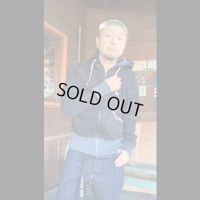 画像6: CUSHMAN(クッシュマン)TWO TONE ZIP SWEAT PARKA  ブラック/ダークグレー