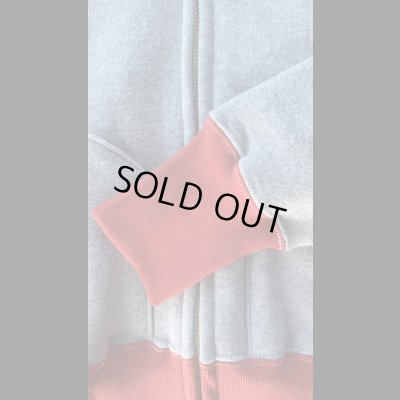 画像4: CUSHMAN(クッシュマン）TWO TONE ZIP SWEAT PARKA  ミックスグレー／レッド