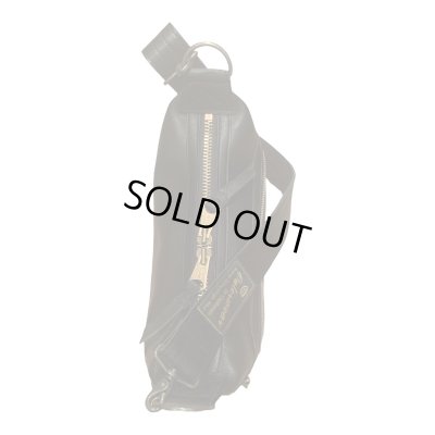 画像4: CUSHMAN クッシュマン　LEATHER SHOULEDR BAG　レザーショルダーバッグ　スタッズ　BLACK 別注