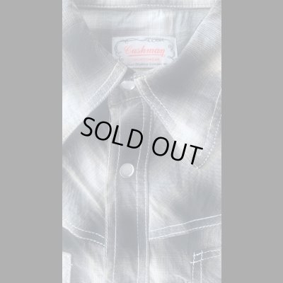 画像3: ＣＵＳＨＭＡＮ　クッシュマン　C/R OMBRAY CHECK WESTERN SHIRTS    BLACK