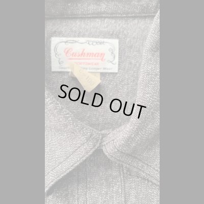 画像3: CUSHMAN  クッシュマン 撚杢シャンブレーウエスタンシャツ　　ミックスブラック