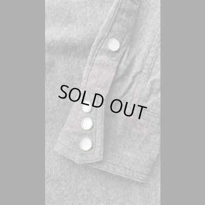 画像6: CUSHMAN  クッシュマン 撚杢シャンブレーウエスタンシャツ　　ミックスブラック