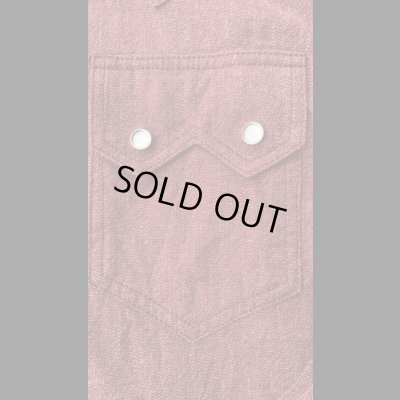 画像4: CUSHMAN  クッシュマン 撚杢シャンブレーウエスタンシャツ　　ミックスレッド