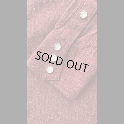 画像6: CUSHMAN  クッシュマン 撚杢シャンブレーウエスタンシャツ　　ミックスレッド