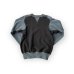 画像2: CUSHMAN(クッシュマン）TWO TONE FREEDOM SLEEVE SWEATブラック／ダークグレー (2)