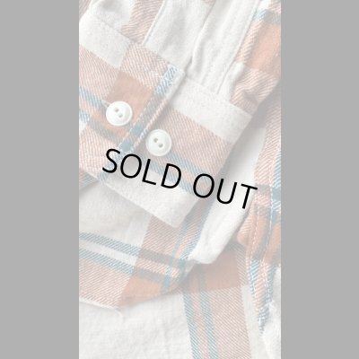 画像6: ＣＵＳＨＭＡＮ　クッシュマン　NEL CHECK WORK SHIRT　ネルワークシャツ　VANNILA/ORANGE