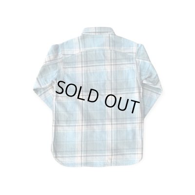 画像2: ＣＵＳＨＭＡＮ　クッシュマン　NEL CHECK WORK SHIRT　ネルワークシャツ　TURQUOISE/BLUE