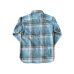 画像2: ＣＵＳＨＭＡＮ　クッシュマン　NEL CHECK WORK SHIRT　ネルワークシャツ　TURQUOISE/BLUE (2)