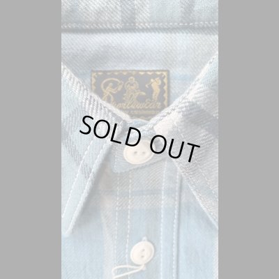 画像3: ＣＵＳＨＭＡＮ　クッシュマン　NEL CHECK WORK SHIRT　ネルワークシャツ　TURQUOISE/BLUE